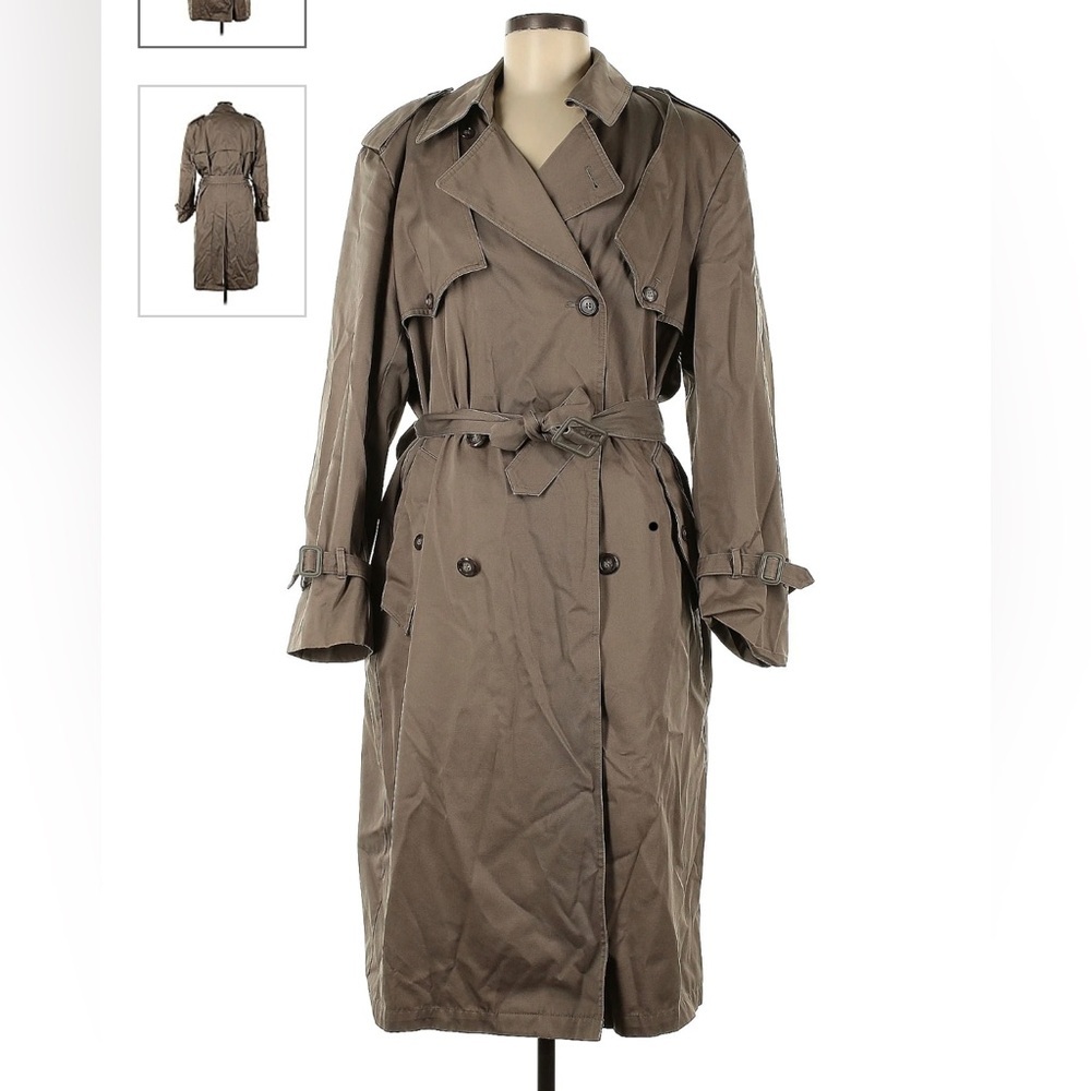 London Fog Men's Brown Trench Coat With Removable Lining